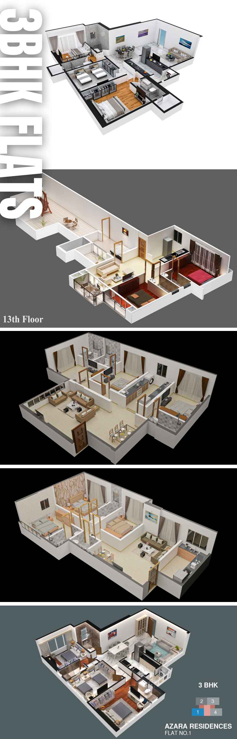 3BHK Flats