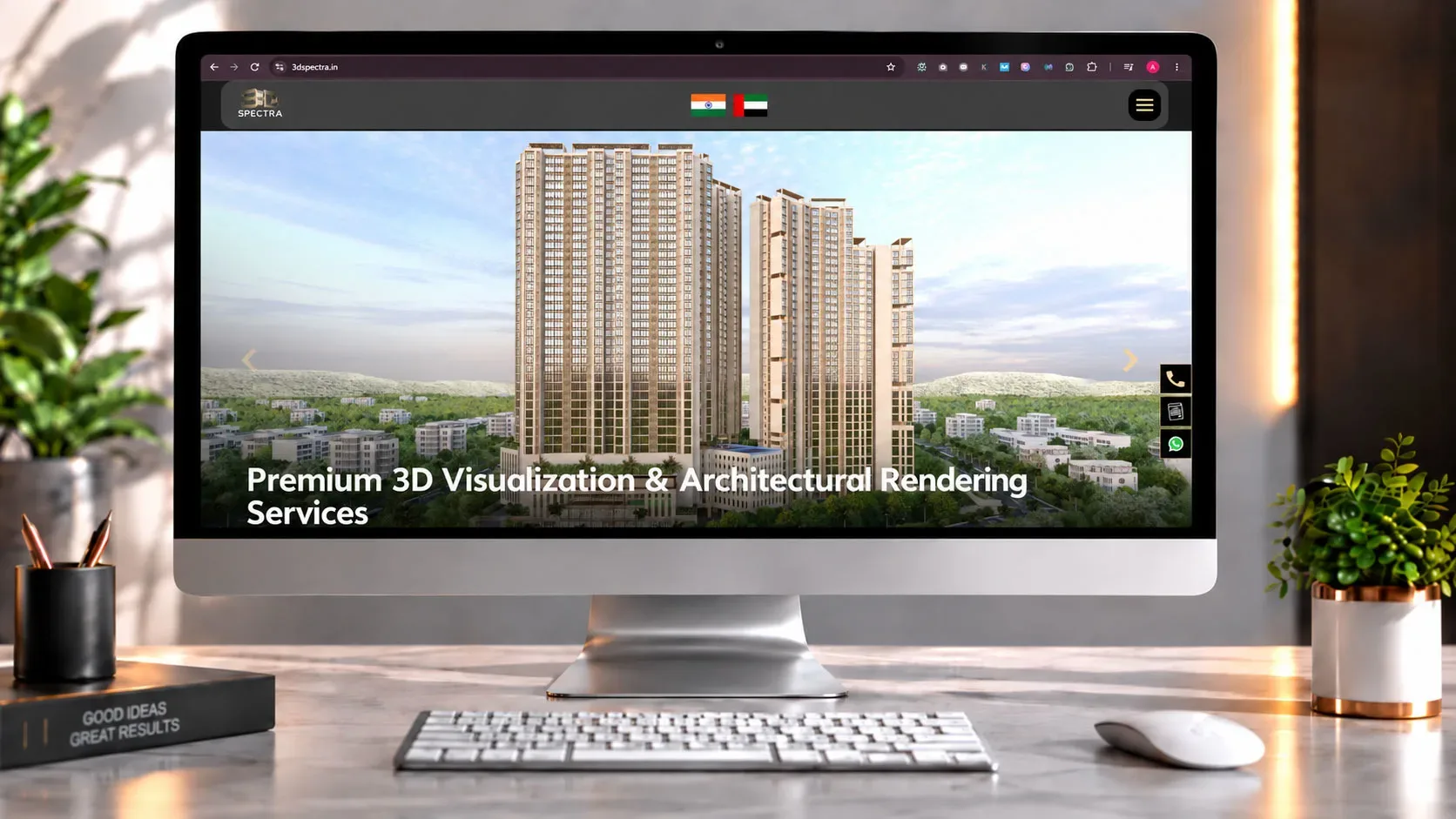 3D Spectra website preview