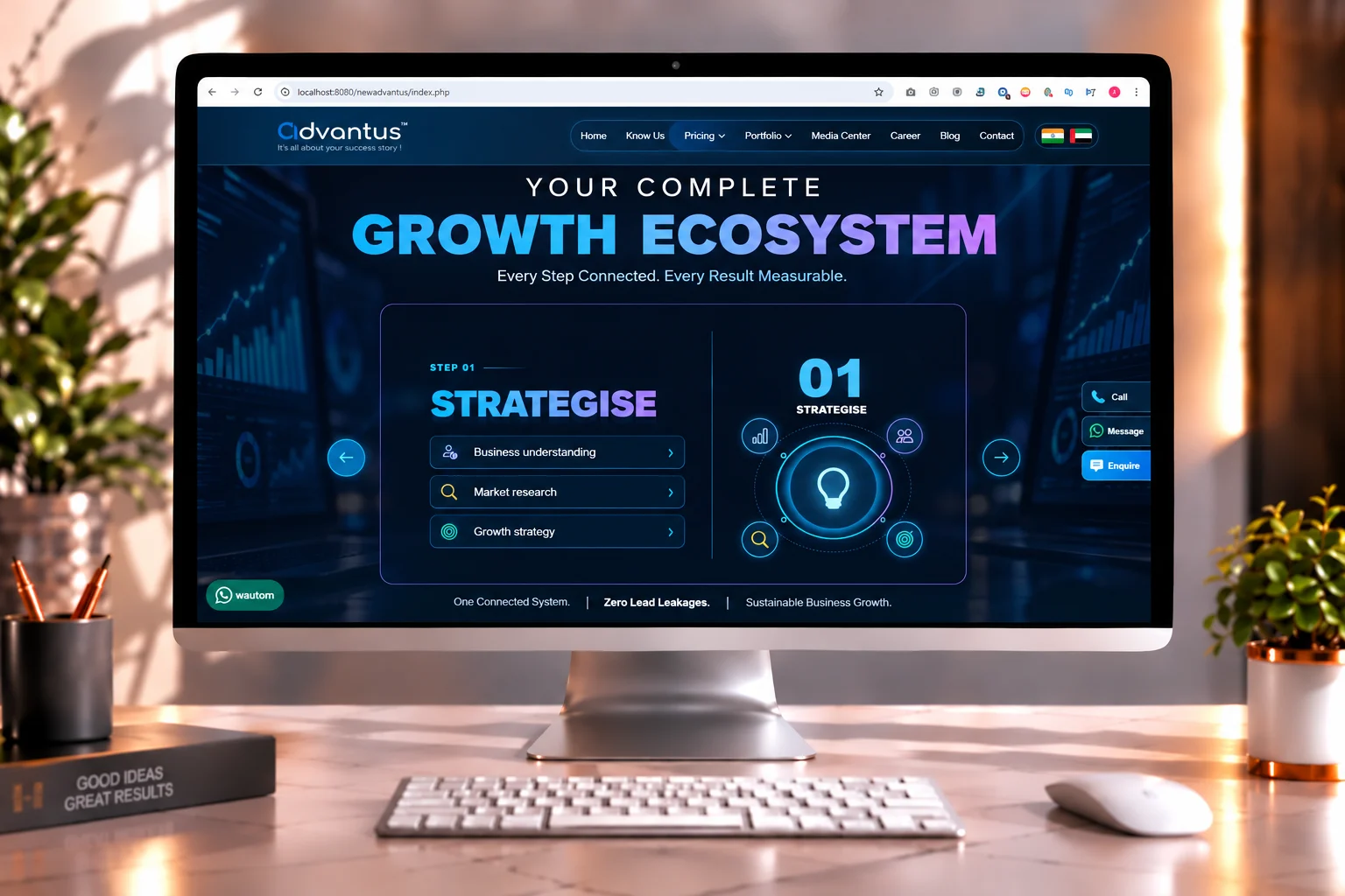 Advantus website preview