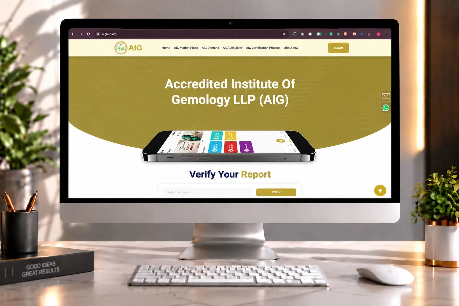 AIG Jewellery website preview