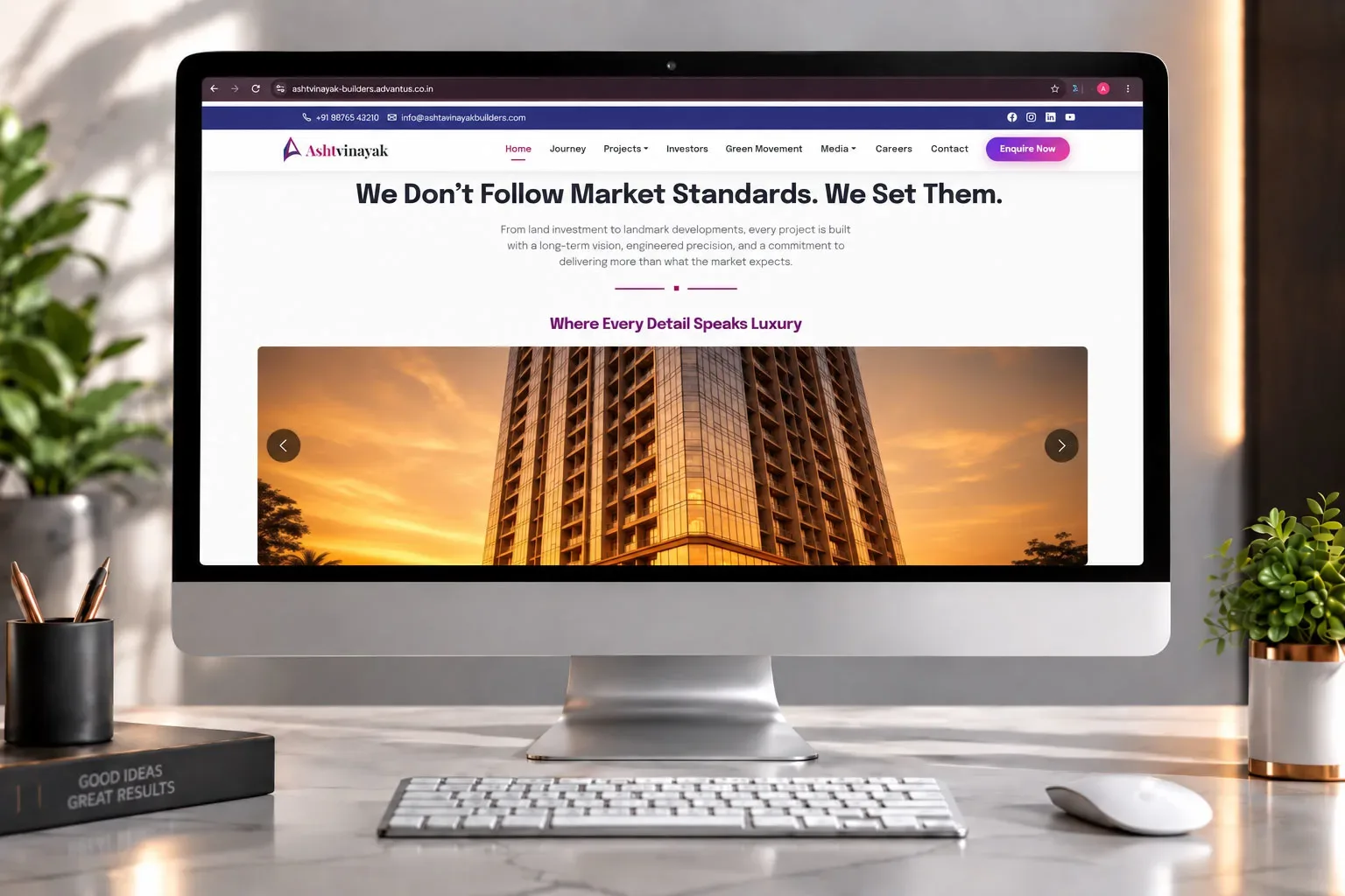 Ashtvinayak Builders website preview