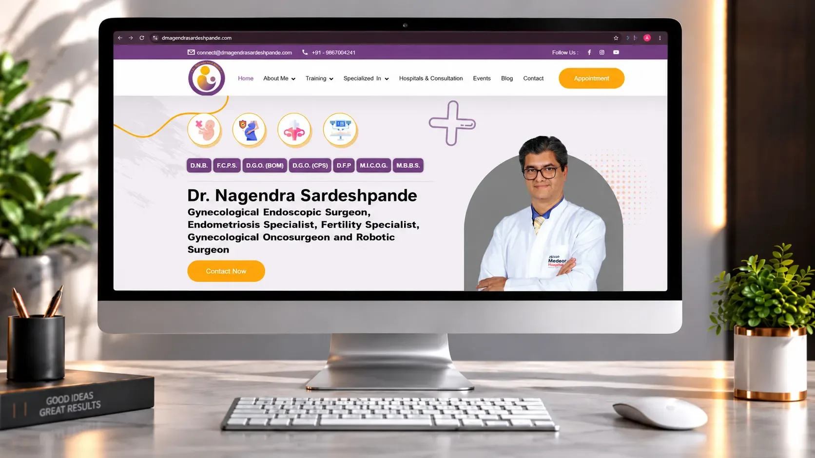 Dr. Nagendra Sardeshpande website preview