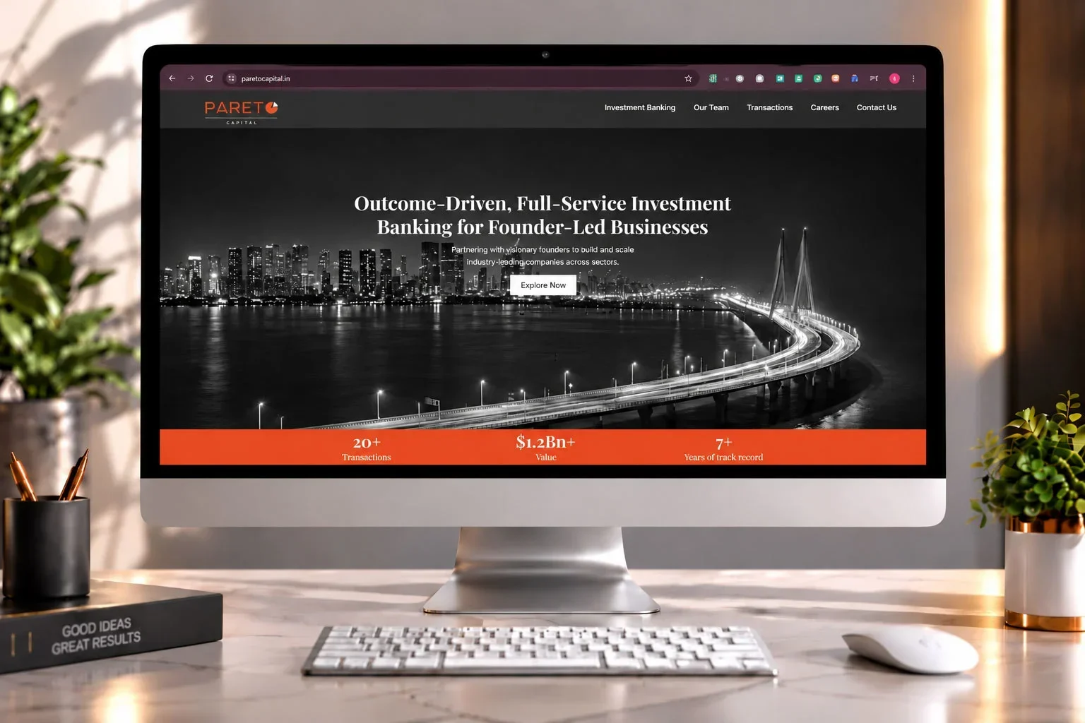 Pareto Capital website preview