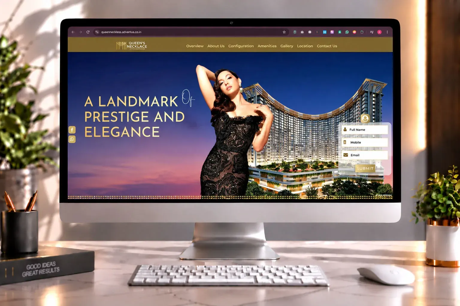 Queen Necklace website preview