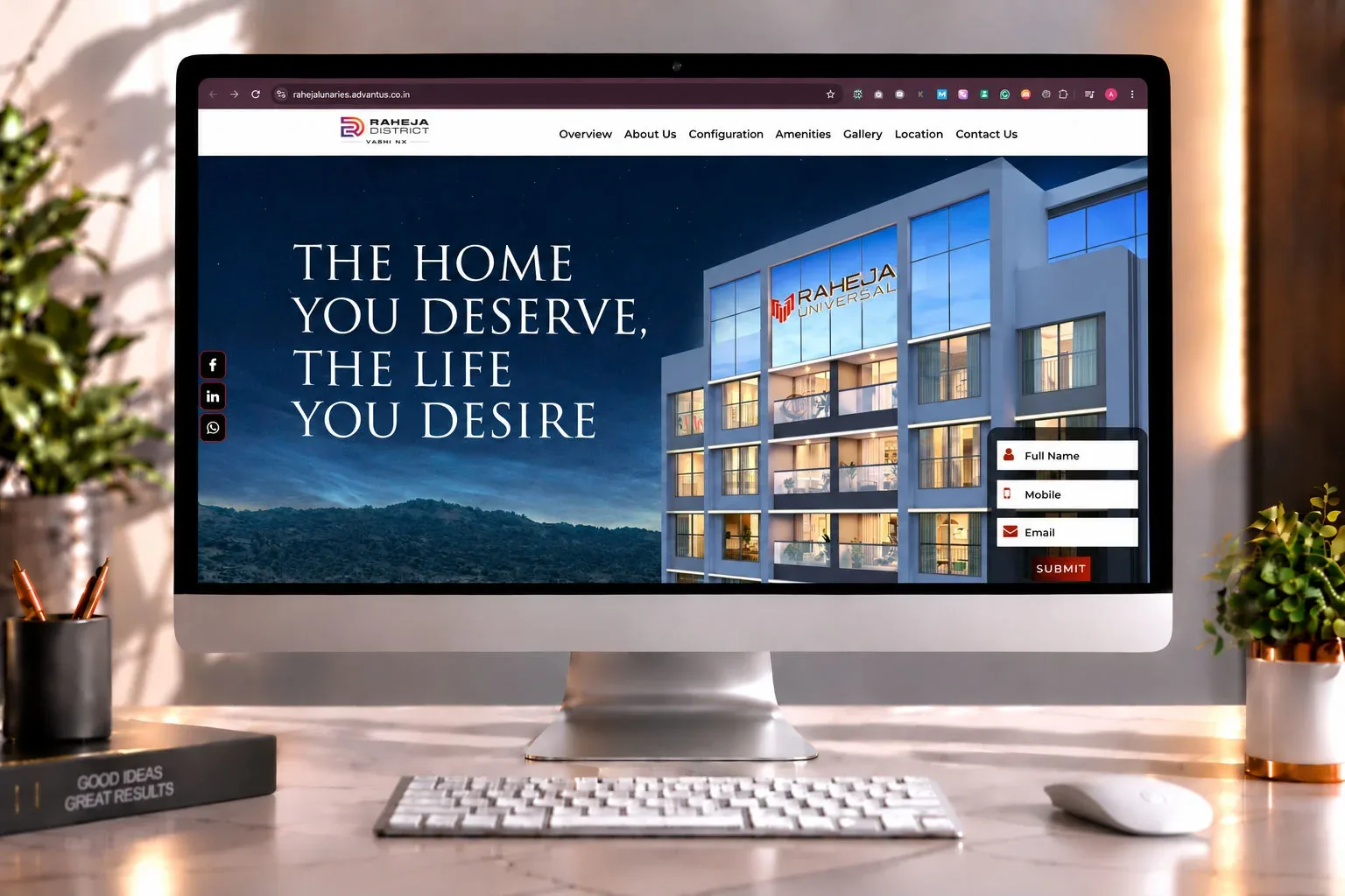 Raheja Lunaries website preview
