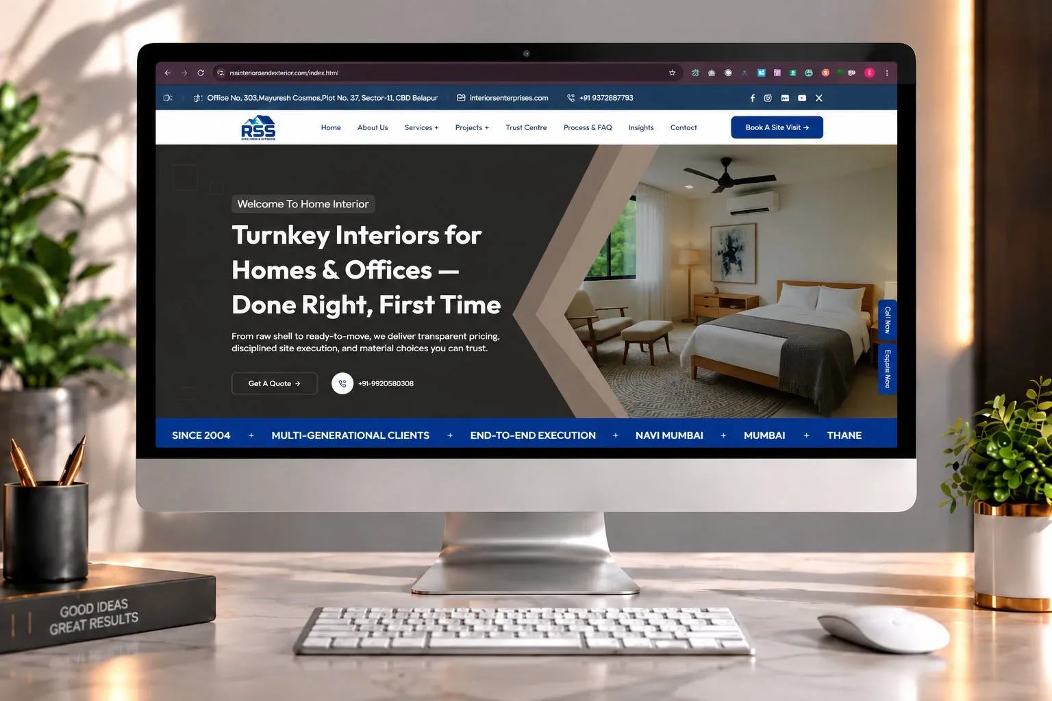 RSS Interior & Exterior website preview