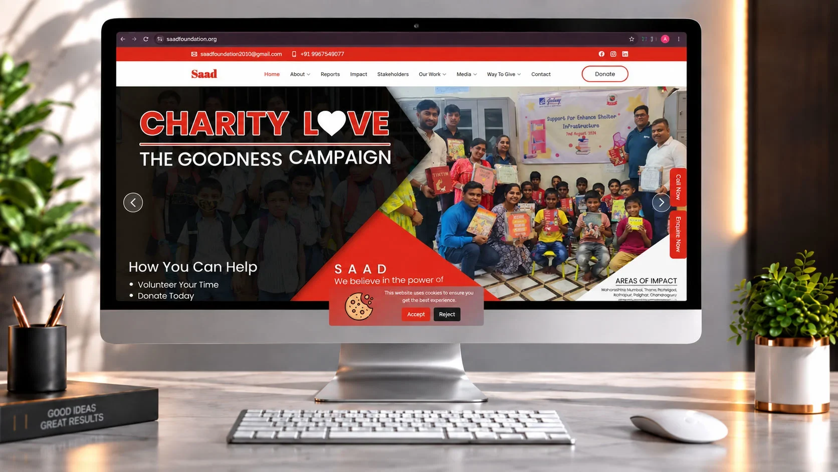 Saad Foundation website preview