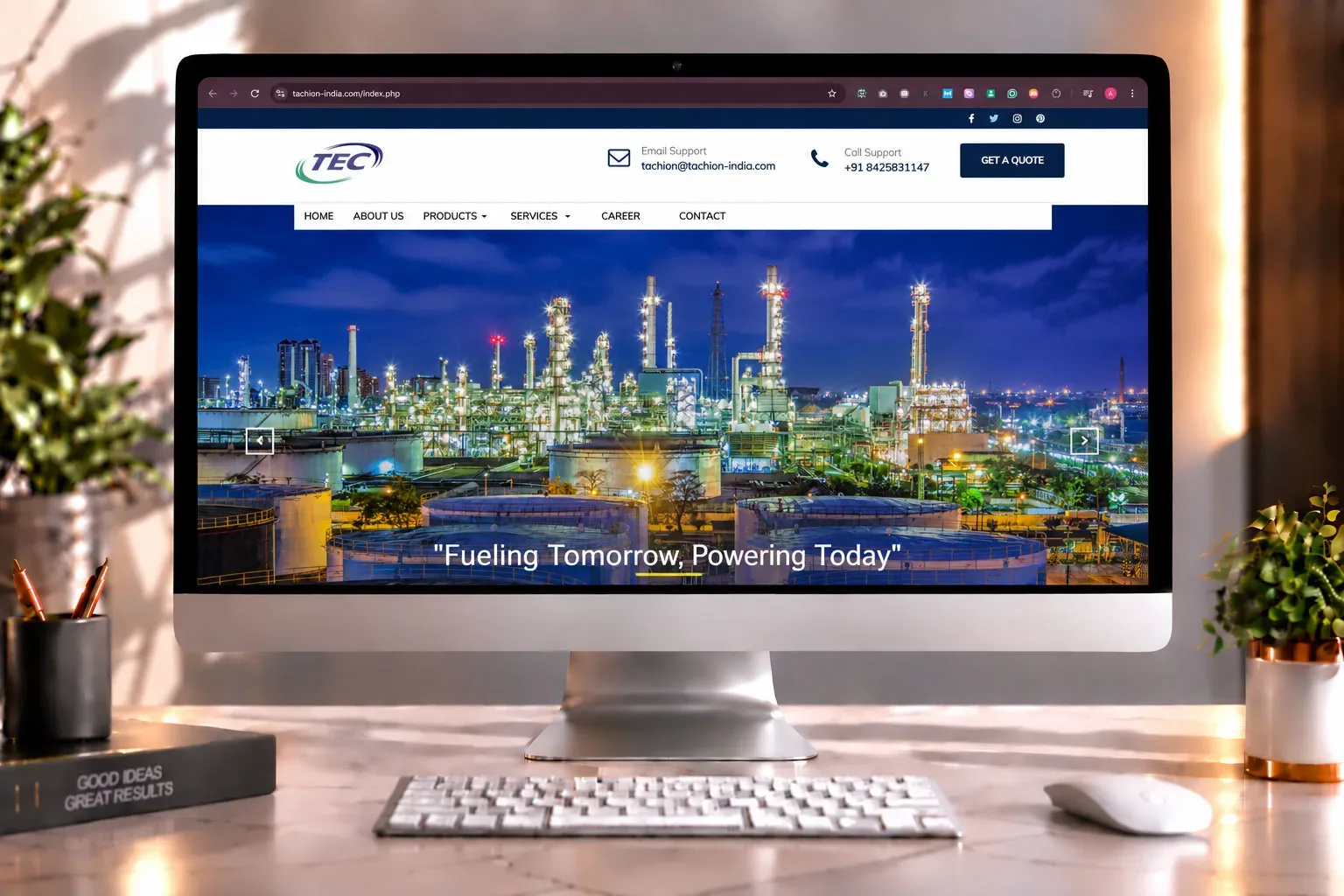 Tachion India website preview